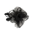 thumbnail image 2 of Guardurnaity Tocado de diadema de plumas de flores con clip de plumas de malla de flores, ligero y fácil de llevar mezclado Accesorio para el cabello negro, 2 of 6