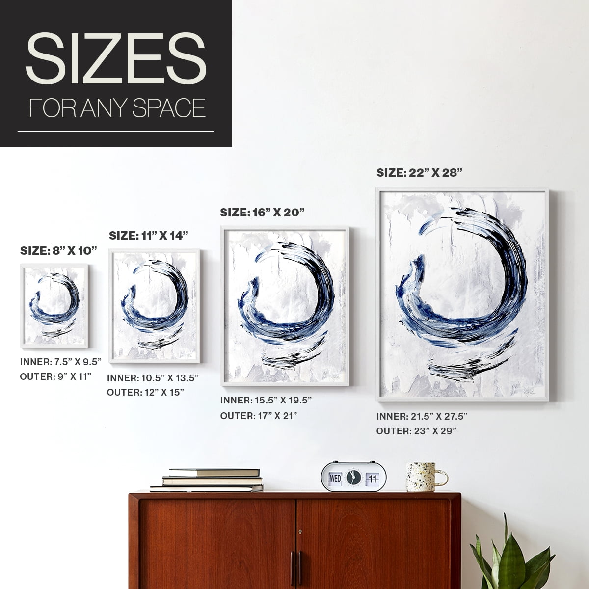 Moonglade I in White Solid Wood 8 x 10 Framed Print