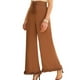 thumbnail image 5 of Women Flared Trousers, Loose Women High Waist Slim Flared Pants Invisible Zipper Slim Fit For Work For Holiday, 5 of 6