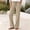 Khaki, variant on QSAWXQZ Womens Texture Knit Pants Straight Leg Drawstring Waist Loose Leg Pockets Casual Lounge Trousers 3XL