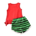 thumbnail image 2 of Wsevypo Baby Girls Sleeveless O-neck Watermelon Tops +Shorts Pants Outfit Set, 2 of 5