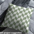 thumbnail image 2 of Homewish Modern Abstract Geometric Fabric by the Yard 1 Yard,Minimalism Grid Checkered Home Decor Fabric by the Yard,Green White Plaid Sewing Fabric For Teens,Luxury Bedroom Decor, 2 of 6