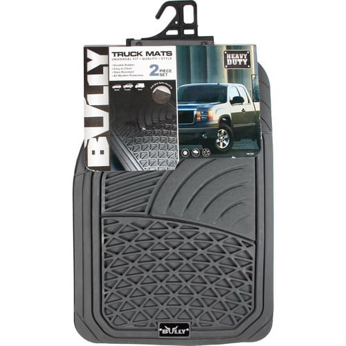 Car Rubber Floor Mats, 2pc Hd Universal All Weather Waterproof Floor