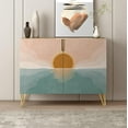 thumbnail image 2 of PixonSign Sideboard and Buffet Cabinet, 2 Doors Wood Storage Cabinet Console Table with Vincent Van Gogh Almond Blossom for Kitchen, Bedroom, Dinning, Foyer, Office - 35" L x 18" W x 29" H, 2 of 5