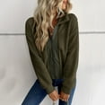 thumbnail image 2 of Yangnuo Womens Trendy Warm Comfy Lapel Fleece Jackets Women'S Winter Casual Zipper Cardigan With Solid Color Long Sleeved Jacket, 2 of 6
