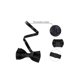 thumbnail image 3 of CORBATA DE PAPA FORMAL INSPIRE CHIC PARA HOMBRES, CORBATA PREATADA SÓLIDA, CON CINTURÓN AJUSTABLE, NEGRA, 3 of 5