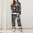 thumbnail image 2 of Wukai Home Of The Free Because Of The Brave Print Women's Pajama Set,PJ Set,Lounge Sets For Women Soft Long Sleeve Sleepwear Comfort and Style-X-Large, 2 of 7