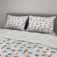 thumbnail image 2 of Sport Comforter & Sham Bedding Set, Parachute Jumping Girl with Pigtail Hairstyle and Sky Diving Messy Haired Ginger Boy, 3 pcs Duvet Set Microfiber Filling Quilt, 5 Sizes, Multicolor, by Ambesonne, 2 of 4