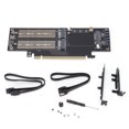 thumbnail image 2 of Adapter Card M.2 Adapter, M.2 NVMe To PCIE X4/X8/X16 NGFF MSATA Expansion Heat Sink Converter 3-disk Expansion Cooling Adapter Card, 2 of 8
