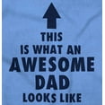 thumbnail image 2 of Fathers Day Looks Like Awesome Dad Men's Long Sleeve Tee T Shirt Brisco Brands 3X, 2 of 7