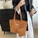 thumbnail image 4 of Bolso de mano de pana para mujer Bolso de hombro de invierno con monedero Bolso hobo (marrón), 4 of 7