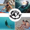 thumbnail image 4 of OULII 1Set Black Silicone Full Face Snorkel Mask with Valve and Easy Detach Buckle, 4 of 6