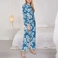 thumbnail image 3 of Sikiie Leaves And Flowers Women's Long-Sleeve Shirt and Full-Length Bottom Pajama Set (s-xxl)-Small, 3 of 7