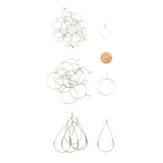 Blue Moon Beads Silver Metal Hoop Earrings for DIY Jewelry Making, 38 Piece-Unisex, Adult