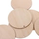 thumbnail image 4 of Discos de madera con agujeros: monedas de madera natural, círculos de madera, amuletos redondos de madera 120mm 10 piezas, 4 of 9