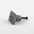thumbnail image 3 of Renovators Supply Iron Kitchen Cabinet Knob Pull Decorative Square Cobblestone style Pewter Finish Vintage Metal Knobs for Kitchen Cabinet or Drawer Pull Handle w/Screws, 3 of 8