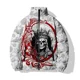 thumbnail image 4 of Abrigos de invierno para hombre, parkas de moda con estampado de calaveras, parkas para hombre, abrigos para hombre cómodos y cálidos, para deportes de invierno, de moda y versátiles, 4 of 5