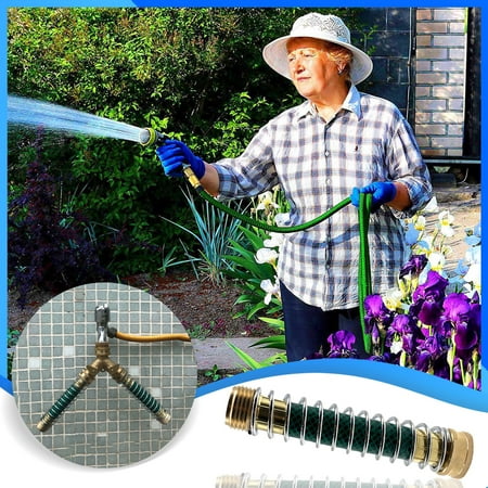 

Tfalo Accessories Garden Hose Coiled Spring Protector With Solid Brass Faucet Hoses 1/2Pcs Tools & Home Improvement