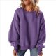 thumbnail image 1 of Suéter de Cuello Redondo para Mujer, Holgado, de Lana de Cordero, Informal, Versátil, de Larga, para Otoño e Invierno. L, 1 of 8