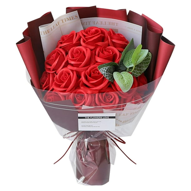 Ramo de flores de jabón Zulema Caja de flores de jabón rojo