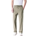 thumbnail image 2 of Stretch Golf Pants for Men Quick Dry Inseam Cool Touch Straight Fit Suit Dress Pants Joggers Zip Pockets Big and Tall Size L-5XL Khaki, 2 of 6