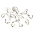 thumbnail image 1 of Sungmor Portallaves de hierro fundido p/ pared, colgador decorativo de pulpo c/ 6 ganchos; pared vintage blanca p/ toalla, bata, collares, bolso, correas p/ perro; decoración náutica de baño, 1 of 8