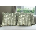 thumbnail image 6 of Ambesonne Forest Throw Pillow Cover 4 Pack, Pine Trees Deer Motif, 16", Sage Green Cream Brown, 6 of 7