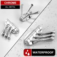 thumbnail image 2 of Ganchos giratorios Ganchos para toallas plegables de metal sólido con tres brazos giratorios múltiples Gancho para bata triple con brazo oscilante, montado en la pared, cromo pulid, 2 of 4