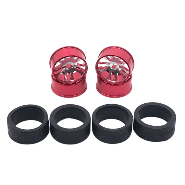 Neumáticos de deriva Ounissouiy 4 piezas para Vehículo RC Rojo