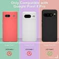 thumbnail image 2 of KOMI for Google Pixel 8 Pro Case, Silicone Phone Case with 2 Screen Protector, Soft Anti-Scratch Microfiber Lining, Full Body Shockproof Slim Cover Support Wireless Charging, Black, 2 of 5