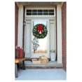 thumbnail image 4 of Artificial Christmas Wreath 24 Inch - Greenery Wreath for Front Door with Red Bow - Holiday Decorations with Door Hanger - Indoor Outdoor Festive Wreath, 4 of 8