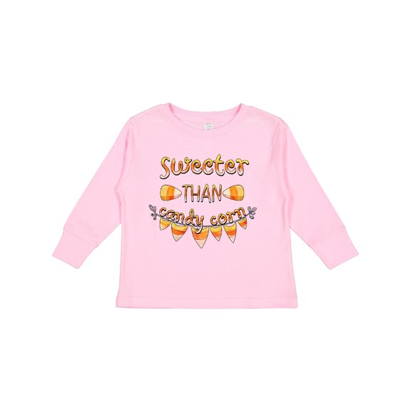 Inktastic Sweeter Than Candy Corn Halloween Boys or Girls Long Sleeve Toddler T-Shirt