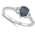 thumbnail image 4 of CHOOSE YOUR COLOR Women's Multi-color CZ Wholesale Ring .925 Sterling Silver Band Black Female Size 6, 4 of 4