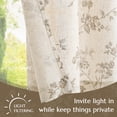 thumbnail image 3 of Cortinas Jinchan Floral Kitchen, 36 cm, lino, 2 paneles, color topo, 3 of 8
