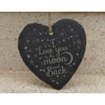 thumbnail image 2 of Darling Souvenir MADE WITH LOVE I Love To The Moon And Back Engraved Heart Slate Hanging Christmas Tree Ornament With String Personalized Gift., 2 of 4