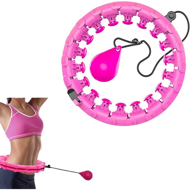 Smart Weighted Hula Hoop for Weight loss Fitness Hula Hoop for Adults (pink)