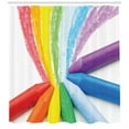 thumbnail image 3 of Ambesonne Crayon Shower Curtain, Creative Rainbow, 69"Wx84"L, Multicolor, 3 of 3