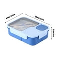 thumbnail image 3 of Adult Lunch Box 1450ml 3 Compartments Student Sealed Plastic Lunch Box Adult Lunch Box With Spoon And Fork Leak Proof Microwavable/ Home Essentials, 3 of 9