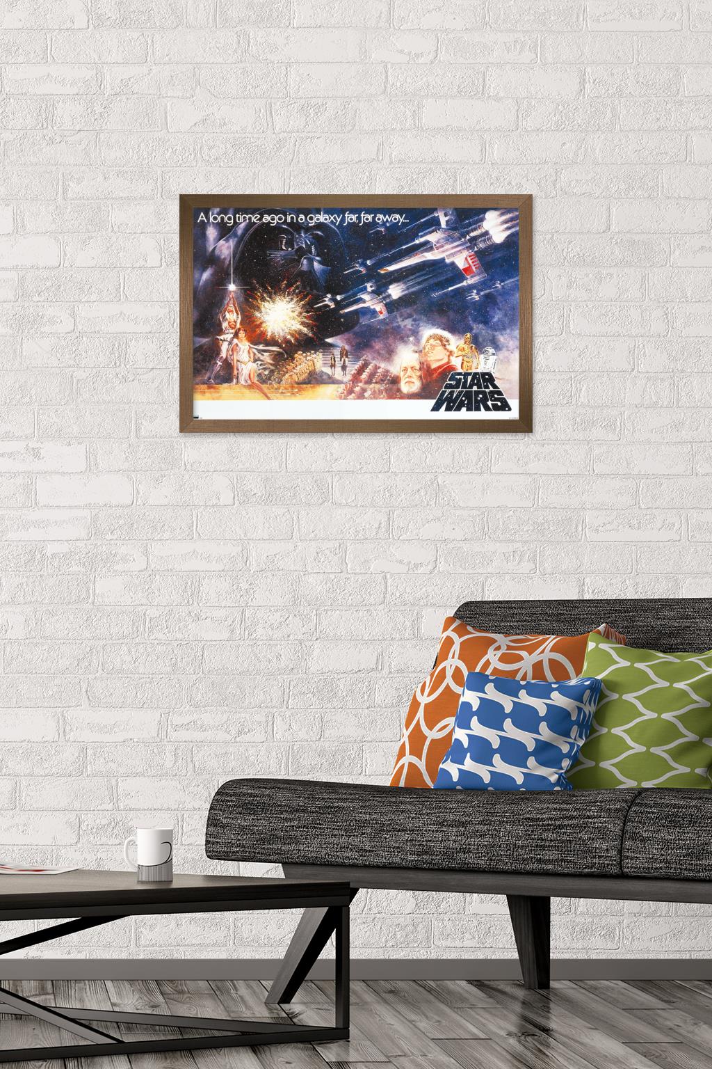 Star Wars: A New Hope - Horizontal One Sheet Wall Poster, 14.725" x 22.375" Framed