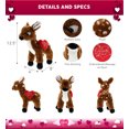 thumbnail image 4 of DolliBu I Love You Heart Standing Deer Large Plush - 12.5 inches, 4 of 6