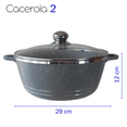 thumbnail image 3 of Batería De Cocina CHIC-FANTASY De Aluminio Recubrimiento De Granito 10 Pz Azul marino M16555-DARKBLUE, 3 of 6