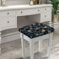 thumbnail image 2 of Xoenoiee Black Golden Leopard Print Bar Stool Covers Rectangle Stretch Barstool Seat Covers Bar Stool Chair Cover Rectangle Removable Bench Seat Protector, 2 Pack, 2 of 6