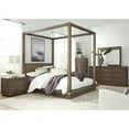 thumbnail image 6 of Bowery Hill Modern Wood Full Canopy Bed in Rustic Dark Pine Finish, 6 of 6