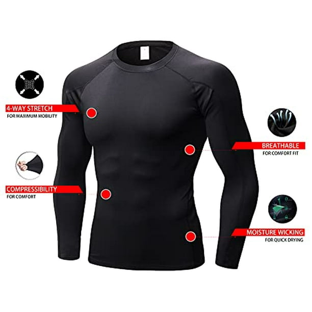 LANBAOSI Compression Tops for Men Quick Dry Lightweight Male Base