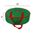 thumbnail image 2 of StarQualityBargain Green 30" Christmas Wreath Storage Bag, Heavy Duty Xmas Container with Zipper for Secure and Durable Holiday Wreath Storage, 2 of 7