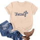 thumbnail image 1 of Fiudx Camisas para Mujer Blusa de Manga Corta con Estampado de Moda para Mujer, Divertida Camiseta con Cuello Redondo, 1 of 3