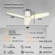 thumbnail image 3 of Vagizm Ventilador de Techo Empotrado de 42 Pulgadas con Luz - Ventilador de Techo Moderno de 3 Aspas para Sala de Estar y Recámara - Motor CC Silencioso - Regulable - Función Reversible - Blanco, 3 of 7