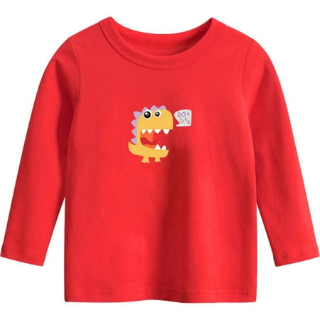 

Hpgjzj Kids Toddler Boys Girls Crewneck Graphic T Shirts Long Sleeve Cotton Casual Soft Tee Blouse Spring Fall 3-12Years