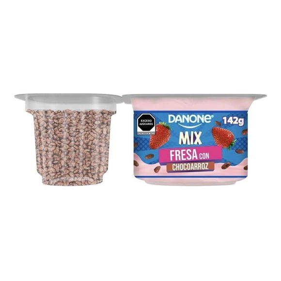 Yoghurt Danone mix sabor fresa con cereal de chocolate 142 g