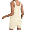 thumbnail image 3 of Wesltd Women Short Jumpsuit With Pockets Summer Casual Sleeveless Half Shorts, 3 of 7
